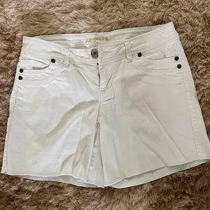 White Jean Shorts